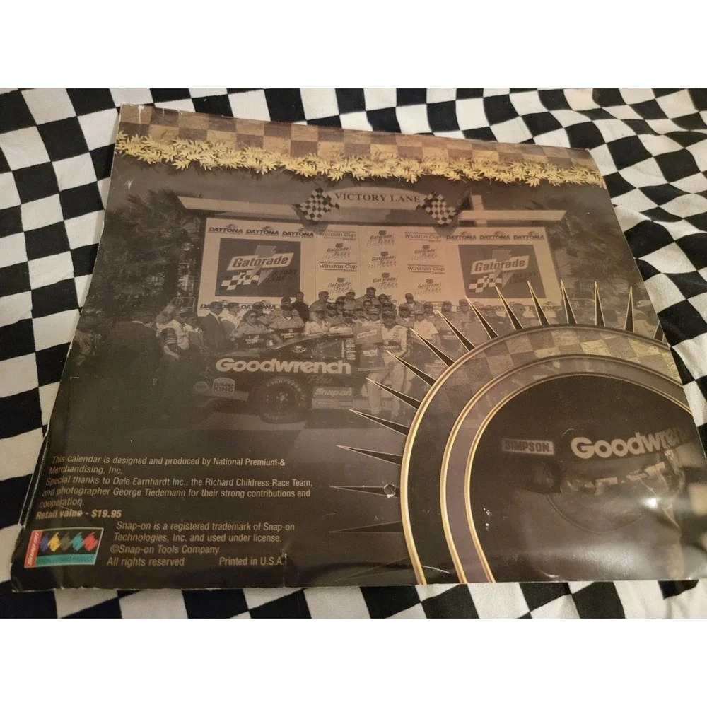 Dale Earnhardt Snap-On Tools 2000‎ Millennium Edition Calendar  RCR...